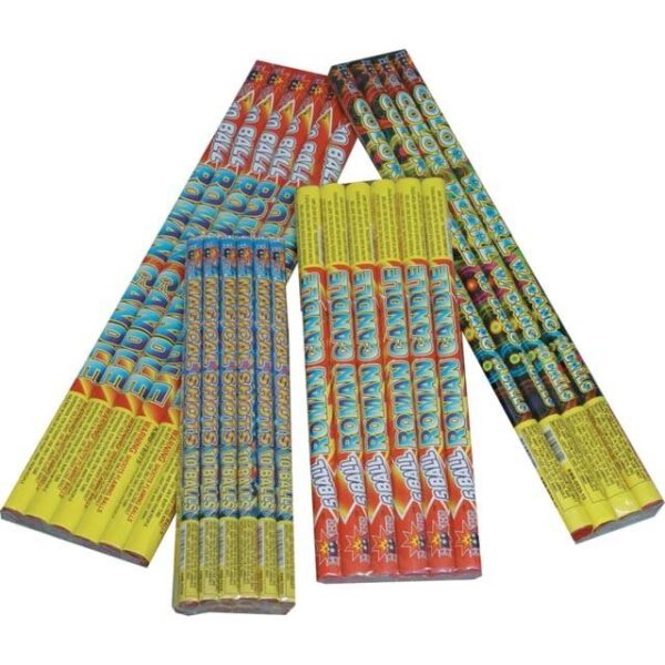10 Ball Bang Roman Candles - Fireworks