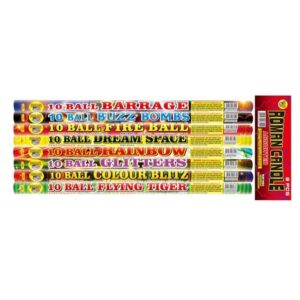 10 Ball Roman Candle Assortment - Fireworks
