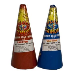 Golden Diamond Cone - Fireworks Fountain